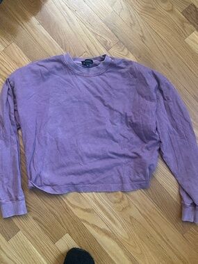 Richer Poorer Women's Relaxed Crop Long Sleeve Tee - Burgundy / M